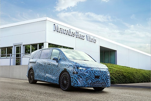 Noch getarnt: der VLE von Mercedes als Erlkönig
